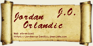 Jordan Orlandić vizit kartica